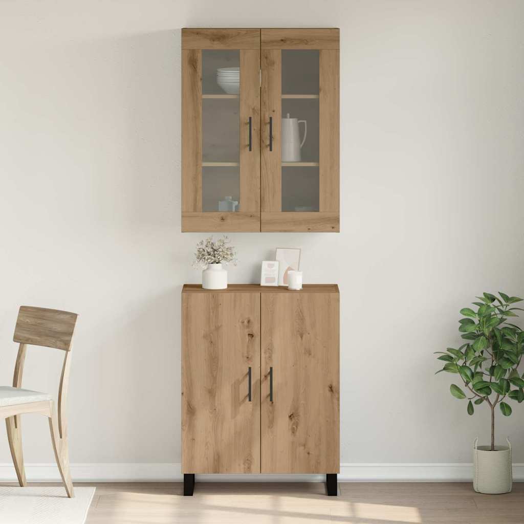 Highboard 2 stk. artisan eg 69,5 x 34 x 180 cm Konstrueret træ
