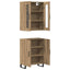 Highboard 2 stk. artisan eg 69,5 x 34 x 180 cm Konstrueret træ