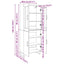 Highboard 2 pcs Sort eg Konstrueret træ