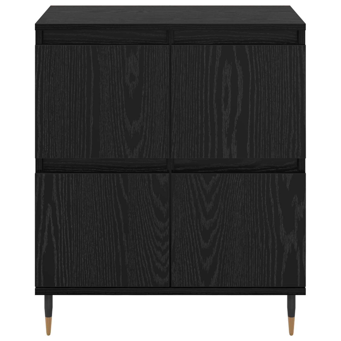 Opbevaringsskab 2 pcs Sort eg 60 x 35 x 70 cm