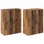 Vægmonteret skab 2 pcs Gammelt træ 69,5 x 34 x 90 cm