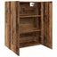 Vægmonteret skab 2 pcs Gammelt træ 69,5 x 34 x 90 cm