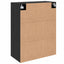 Vægmonteret skab Vægmonteret 2 pcs Sort eg 69,5 x 34 x 90 cm