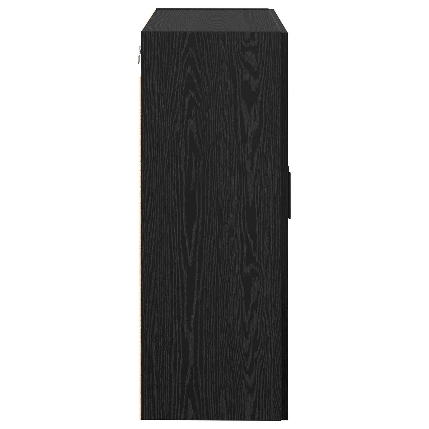 Vægmonteret skab Vægmonteret 2 pcs Sort eg 69,5 x 34 x 90 cm
