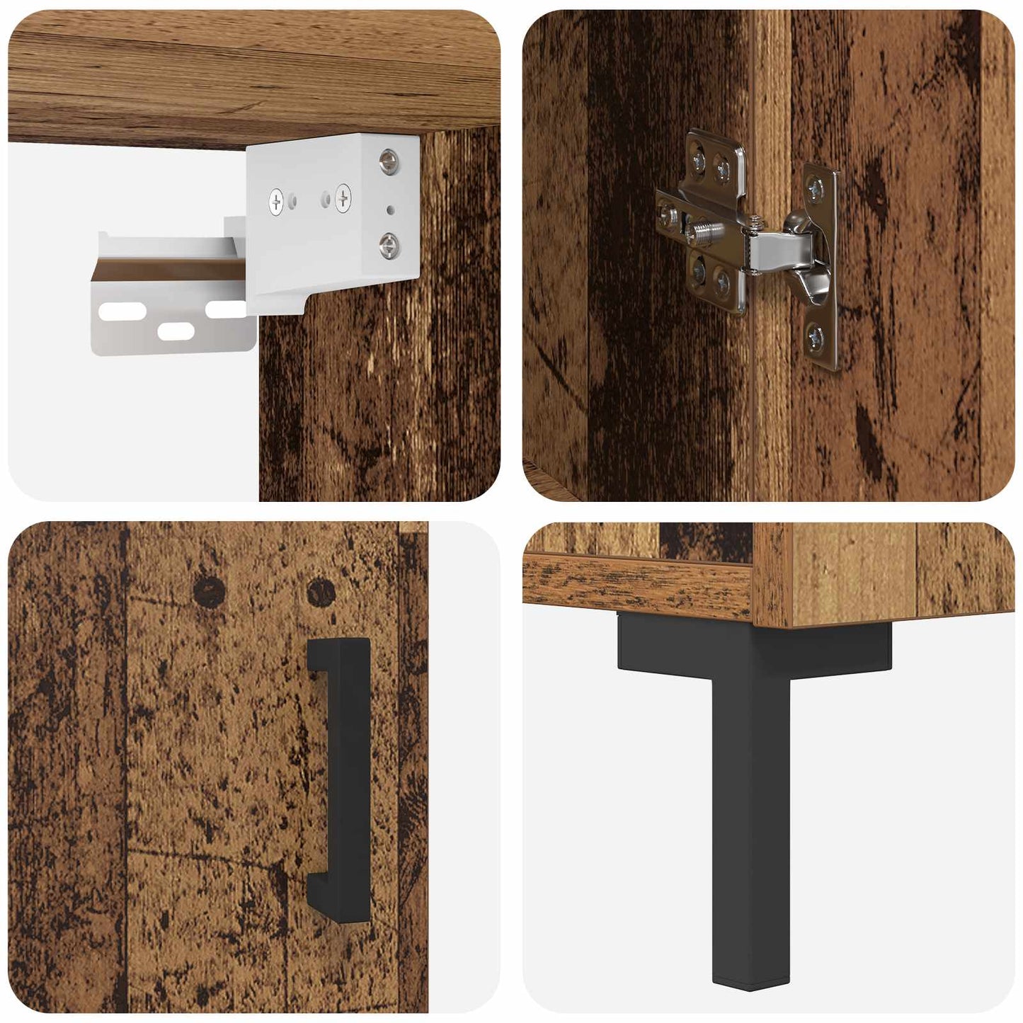 Highboard Gammelt træ 69,5 x 34 x 180 cm Konstrueret træ