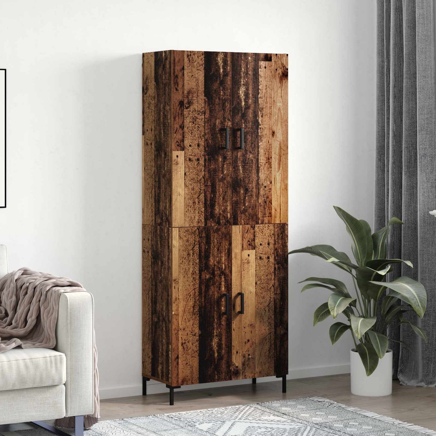 Highboard Gammelt træ 69,5 x 34 x 180 cm Konstrueret træ