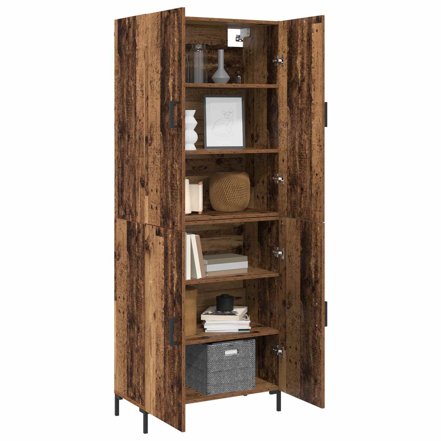 Highboard Gammelt træ 69,5 x 34 x 180 cm Konstrueret træ