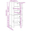 Highboard Gammelt træ 69,5 x 34 x 180 cm Konstrueret træ