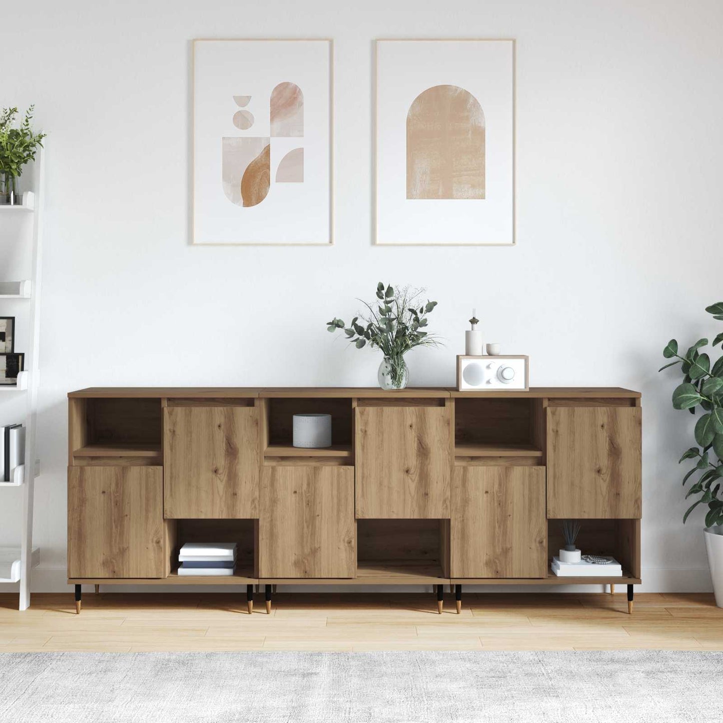Sideboards 3 pcs Artisan Egetræ