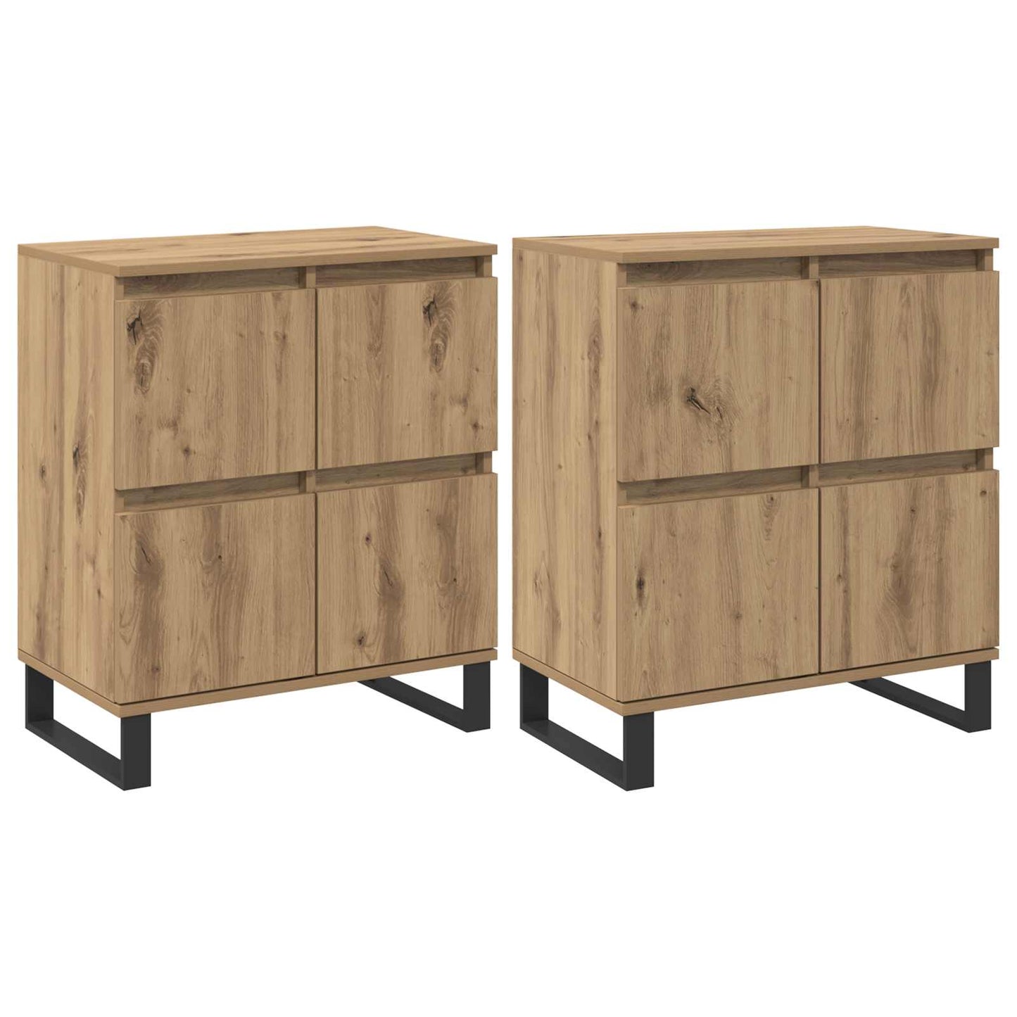 Sideboard 2 pcs Artisan Egetræ 60 x 35 x 70 cm