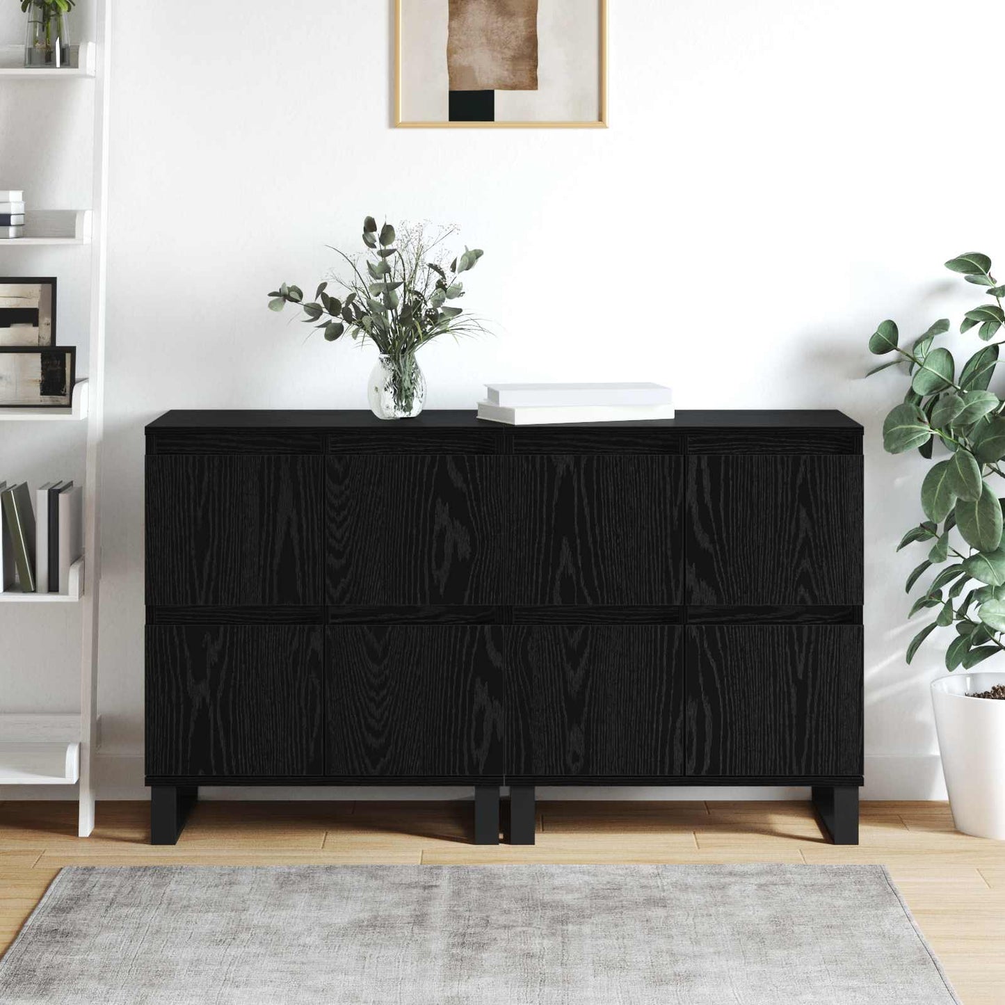 Sideboard 2 pcs Sort eg 60 x 35 x 70 cm