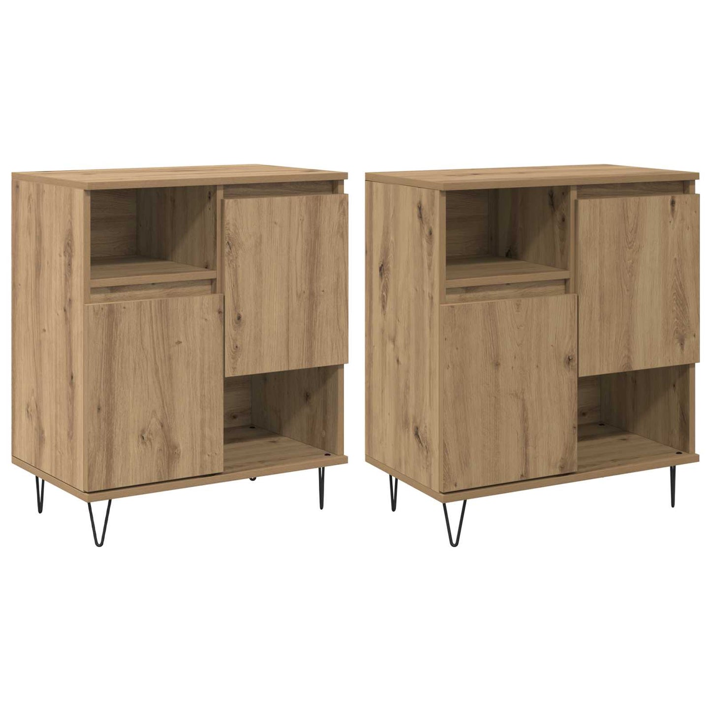Sideboard 2 pcs Artisan Egetræ 60 x 35 x 70 cm