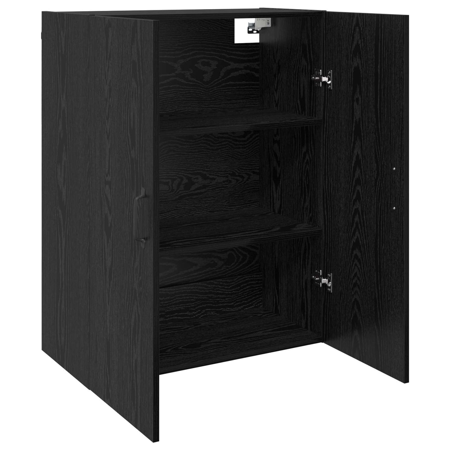 Vægmonteret skab 2 stk. Sort eg 69,5 x 34 x 90 cm