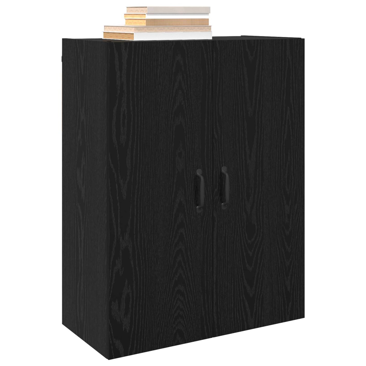 Vægmonteret skab 2 stk. Sort eg 69,5 x 34 x 90 cm