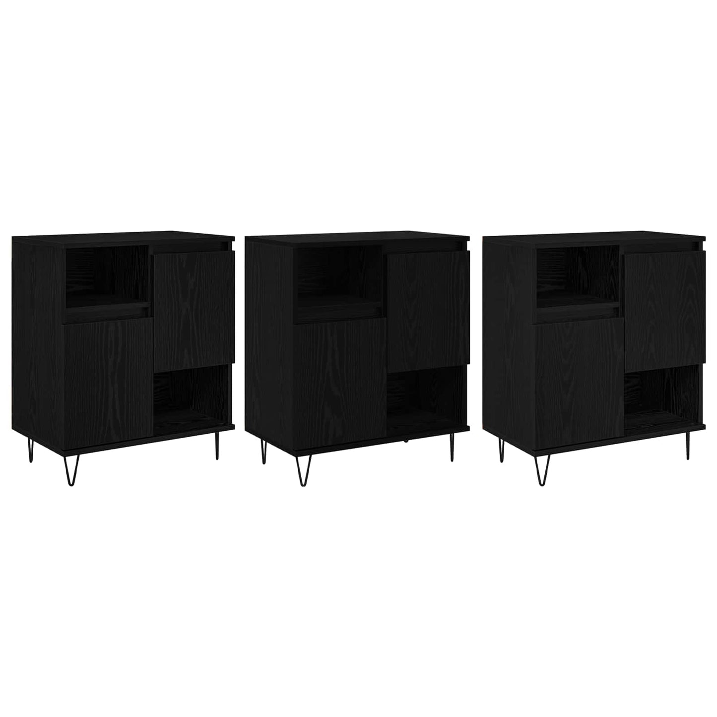 Sideboard 3 pcs Sort eg 60 x 35 x 70 cm