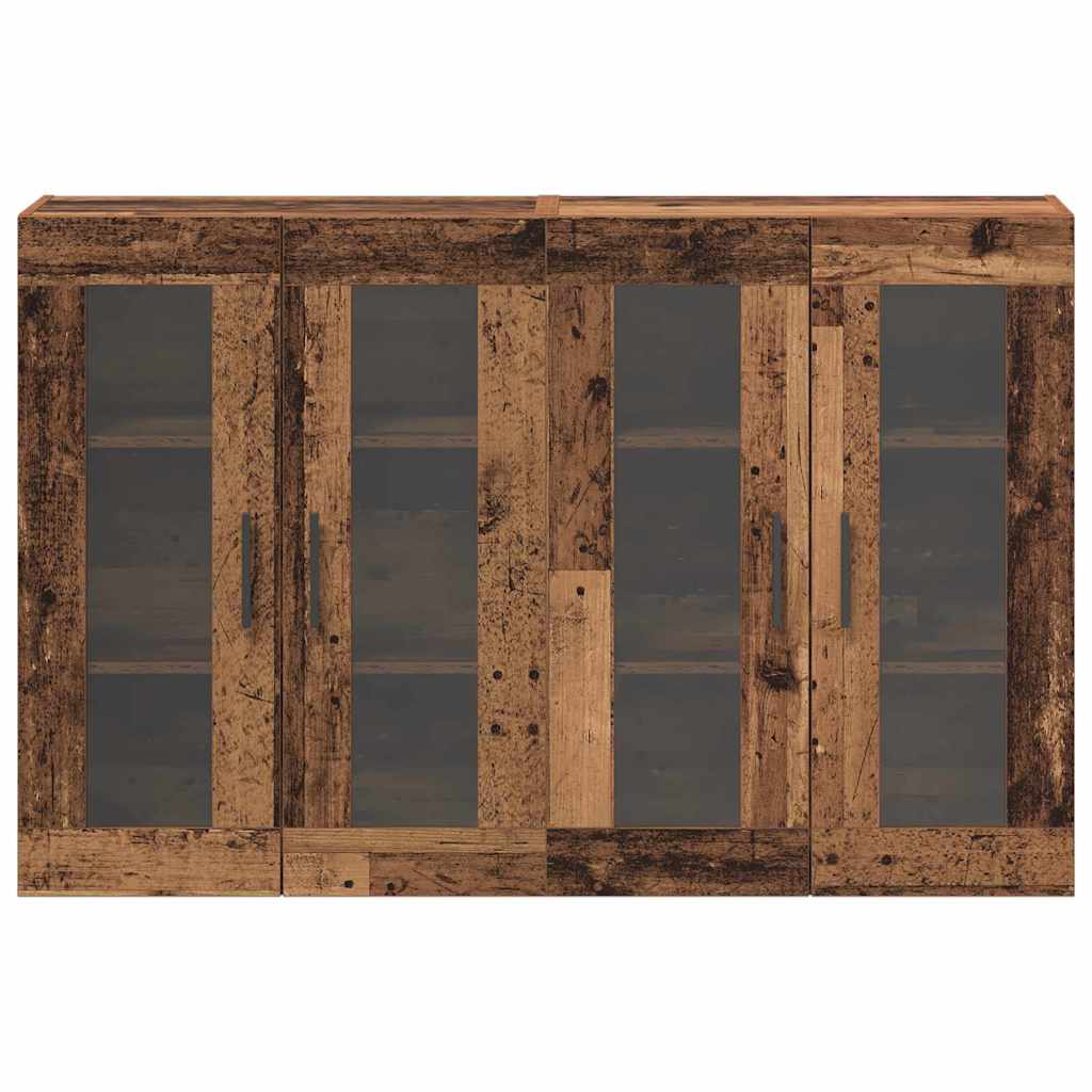 Væghængte skabe 2 pcs Gammelt træ 69,5 x 34 x 90 cm