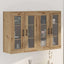 Væghængte skabe 2 pcs Artisan eg og Sort 69,5 x 34 x 90 cm