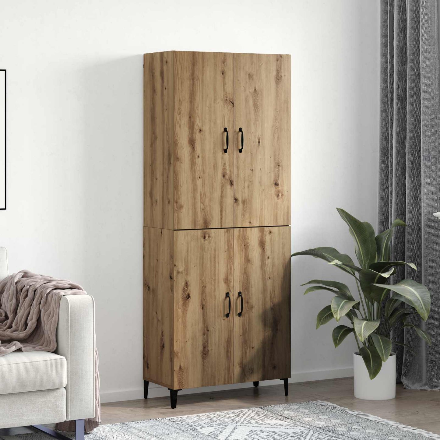 Highboard 2 stk. Artisan Egetræ 69,5 x 34 x 180 cm