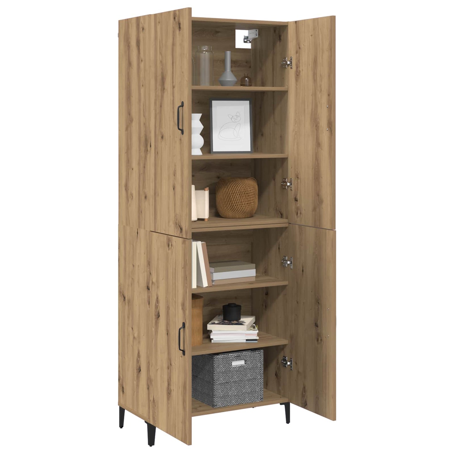 Highboard 2 stk. Artisan Egetræ 69,5 x 34 x 180 cm