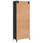 Highboard 2 stk. Sort eg 69,5 x 34 x 180 cm Konstrueret træ