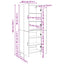 Highboard 2 stk. Sort eg 69,5 x 34 x 180 cm Konstrueret træ