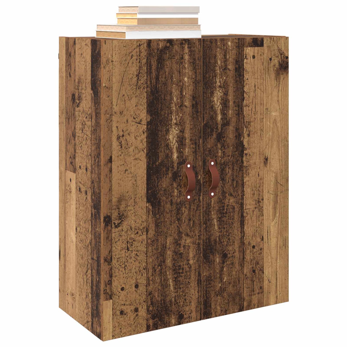 Vægmonteret skab 2 pcs Gammelt træ 69,5 x 34 x 90 cm