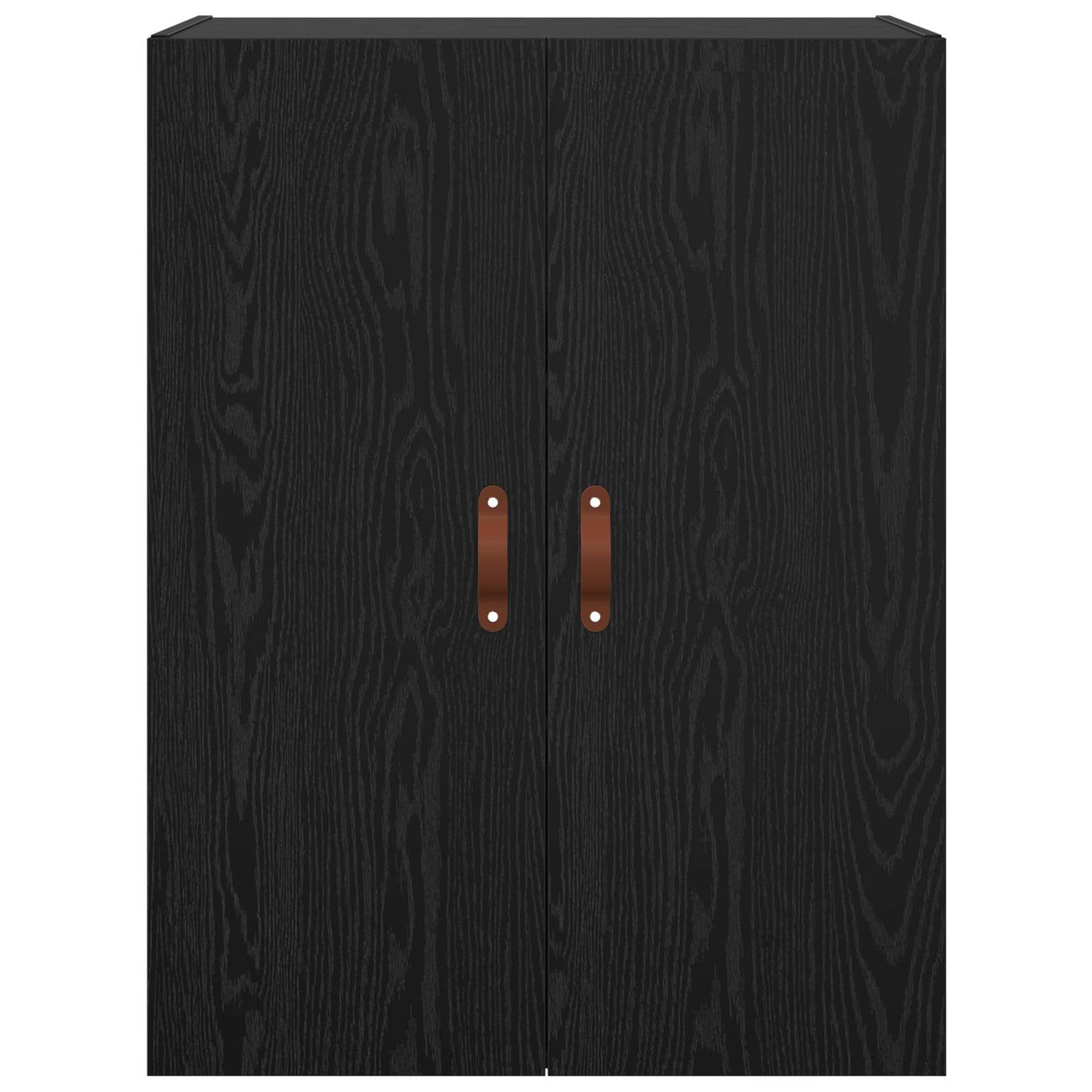 Vægmonteret skab Vægmonteret 2 pcs Sort eg 69,5 x 34 x 90 cm