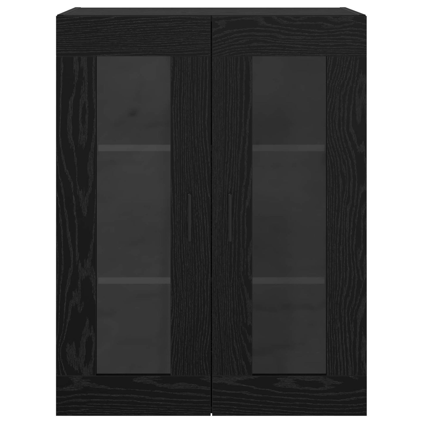 Væghængte skabe 2 stk. Sort eg 69,5 x 34 x 90 cm