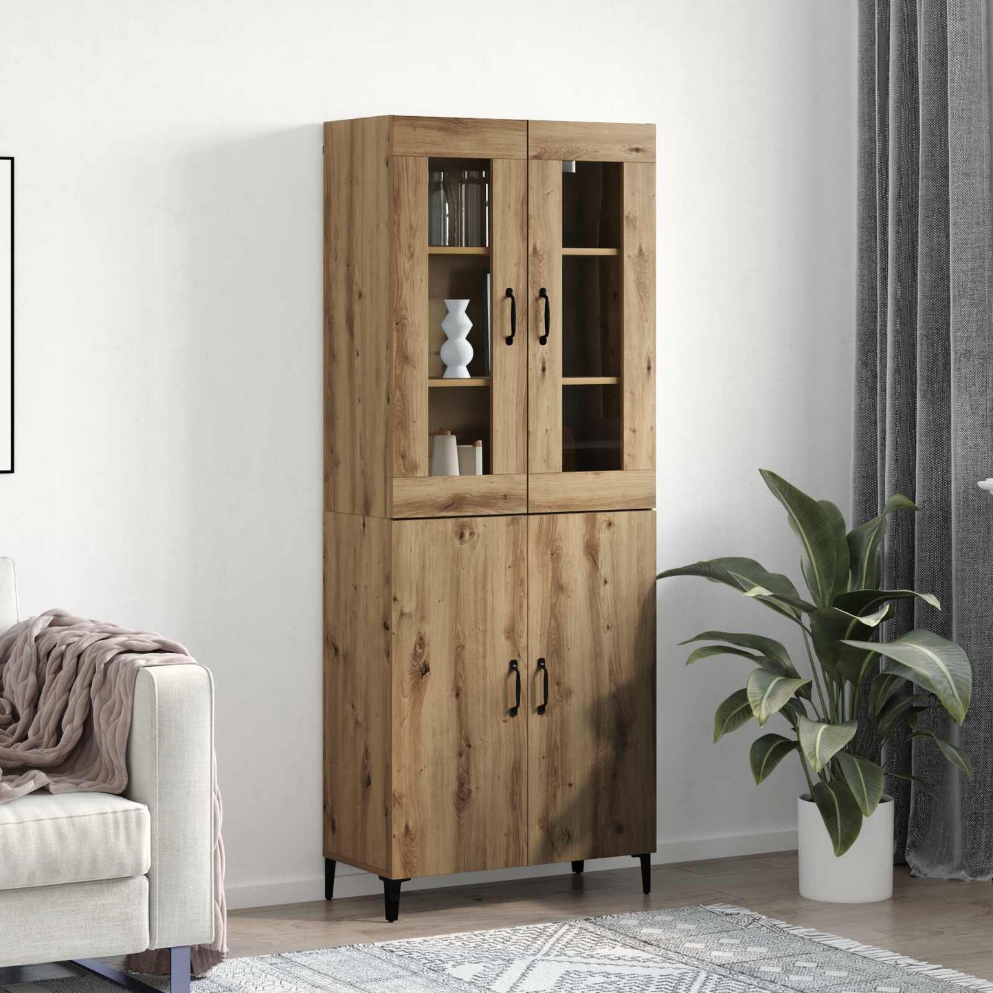 Highboard 2 pcs Artisan Egetræ 69,5 x 34 x 180 cm