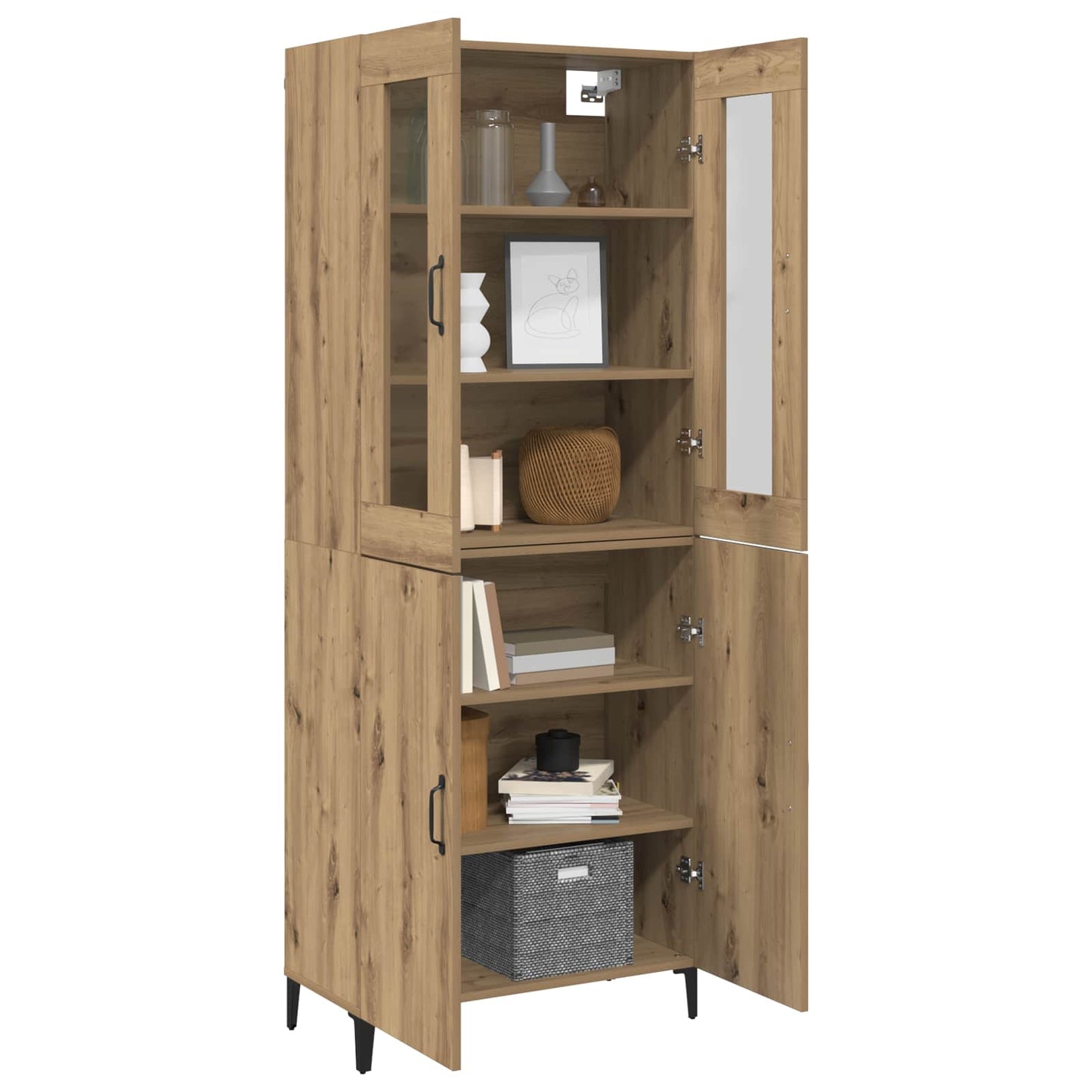 Highboard 2 pcs Artisan Egetræ 69,5 x 34 x 180 cm