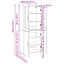 Highboard 2 stk. Artisan Egetræ 69,5 x 34 x 180 cm