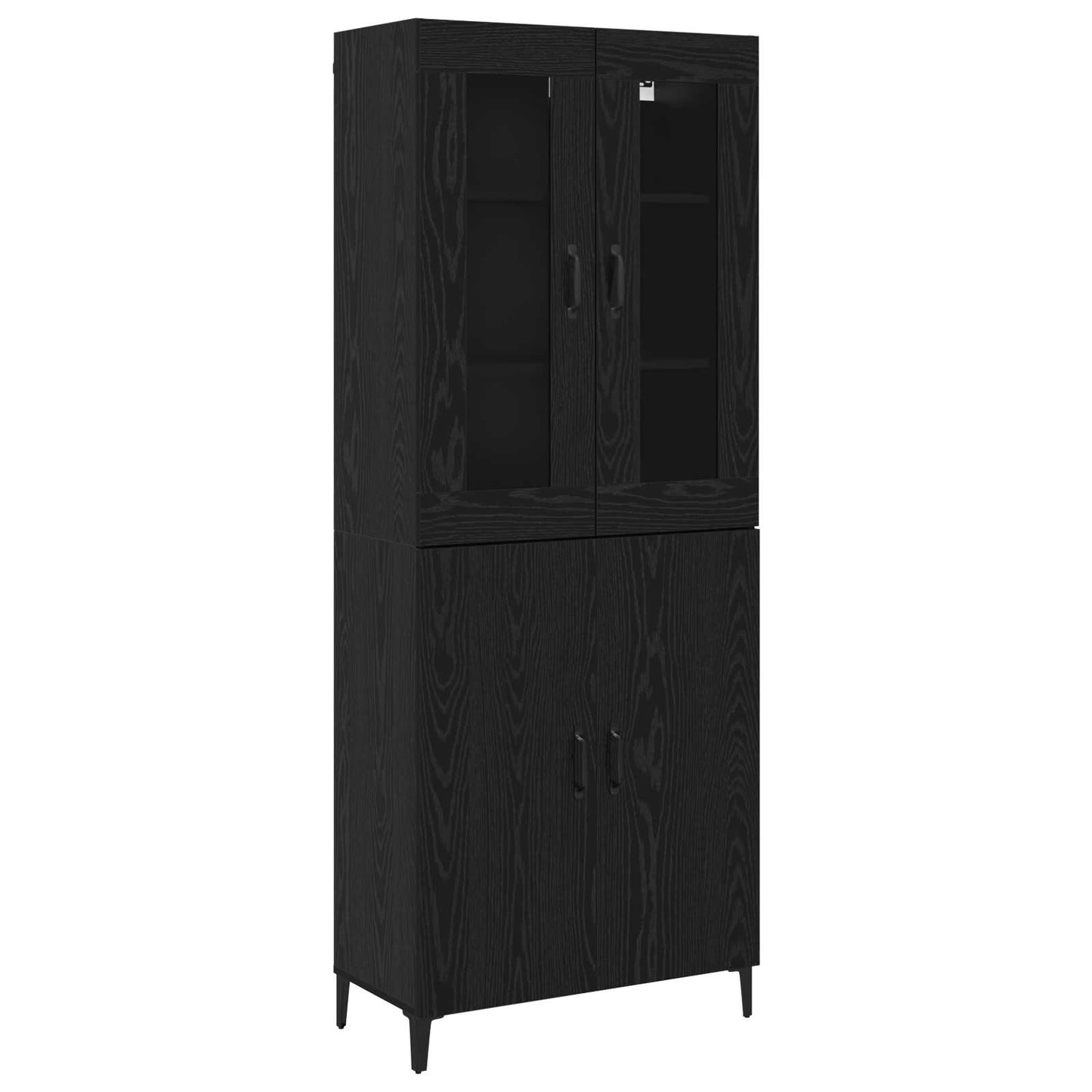 Highboard 2 stk. Sort eg 69,5 x 34 x 180 cm Konstrueret træ