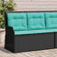 Havebænk Sort polyrattan