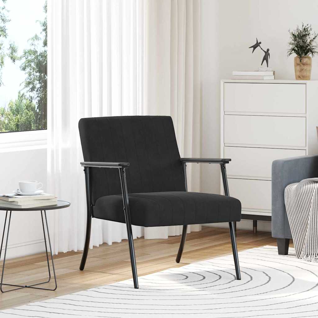 lænestol Sort 59 x 75 x 78 cm Fløjl