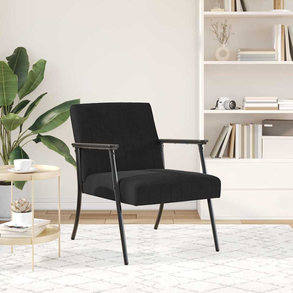 lænestol Sort 59 x 75 x 78 cm Fløjl