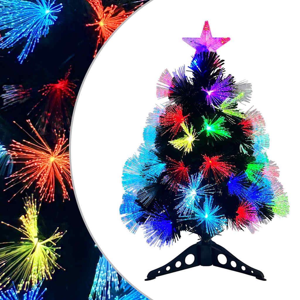 Kunstigt juletræ med 50 LED'er med stativ Grøn 64 cm PVC