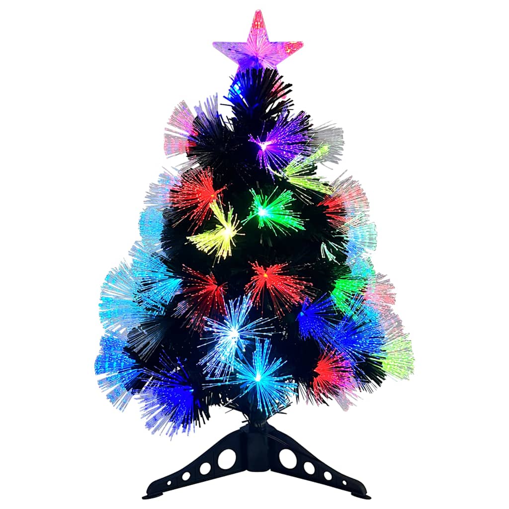 Kunstigt juletræ med 50 LED'er med stativ Grøn 64 cm PVC