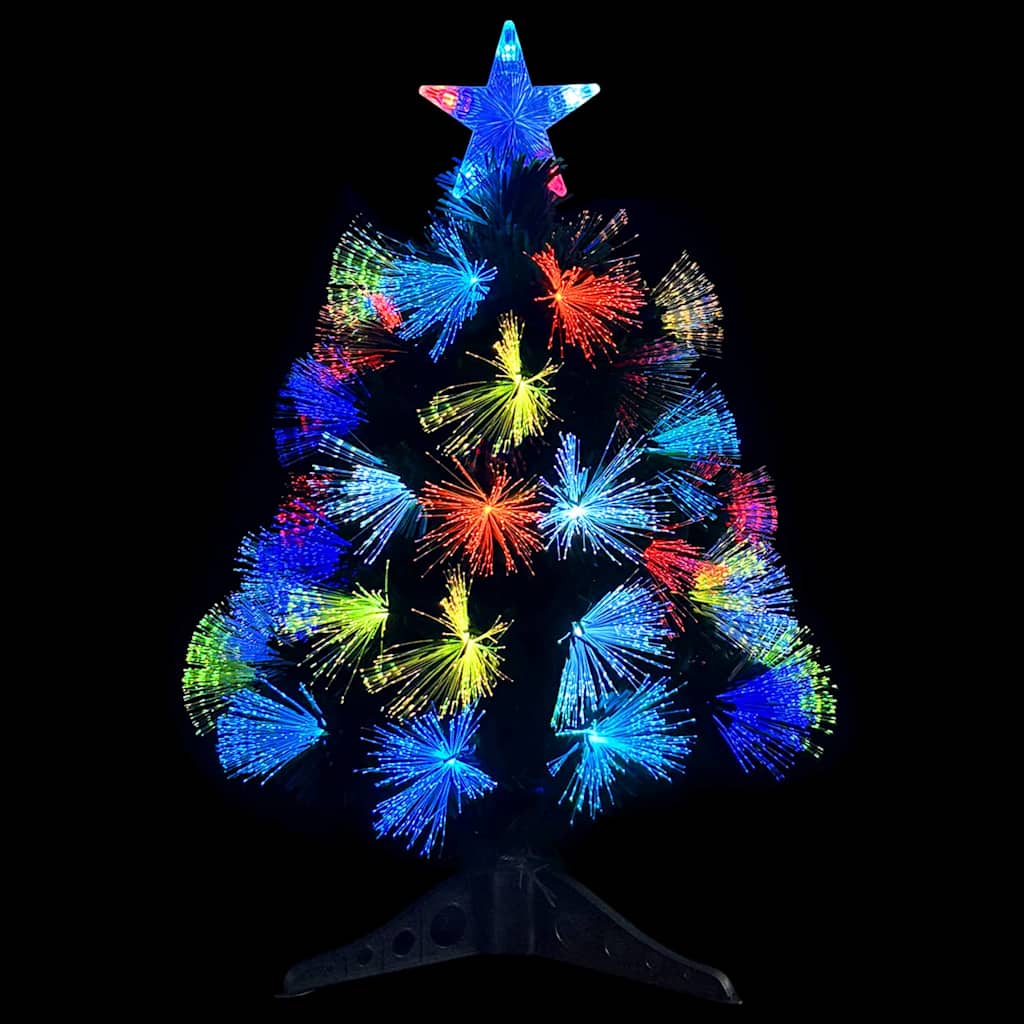 Kunstigt juletræ med 50 LED'er med stativ Grøn 64 cm PVC