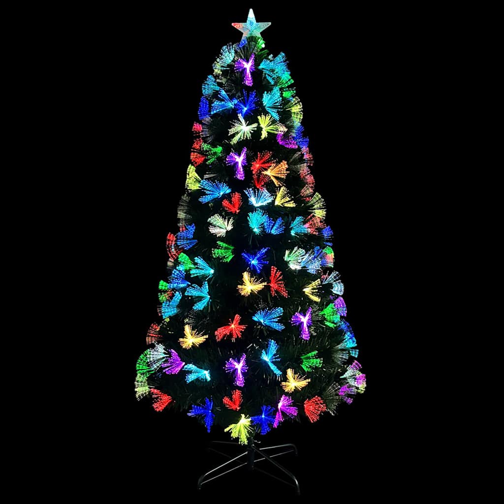 Kunstigt juletræ med 120 LED'er med stativ Grøn 120 cm PVC