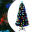 Kunstigt juletræ med 210 LED'er med stativ Grøn 180 cm PVC