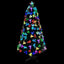 Kunstigt juletræ med 210 LED'er med stativ Grøn 180 cm PVC