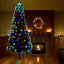 Kunstigt juletræ med 300 LED'er med stativ Grøn 240 cm PVC