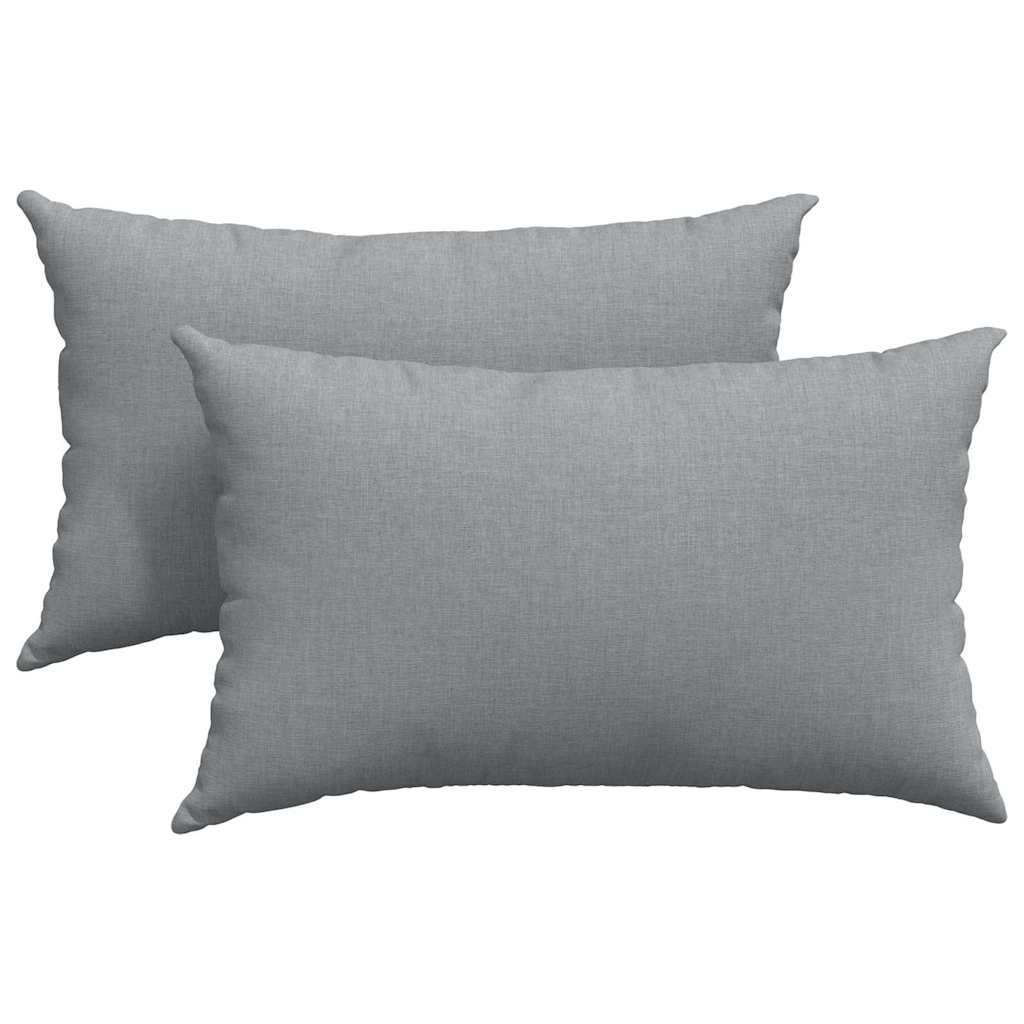 Sofapuder 2 pcs Lysegrå 50 x 30 cm Stof