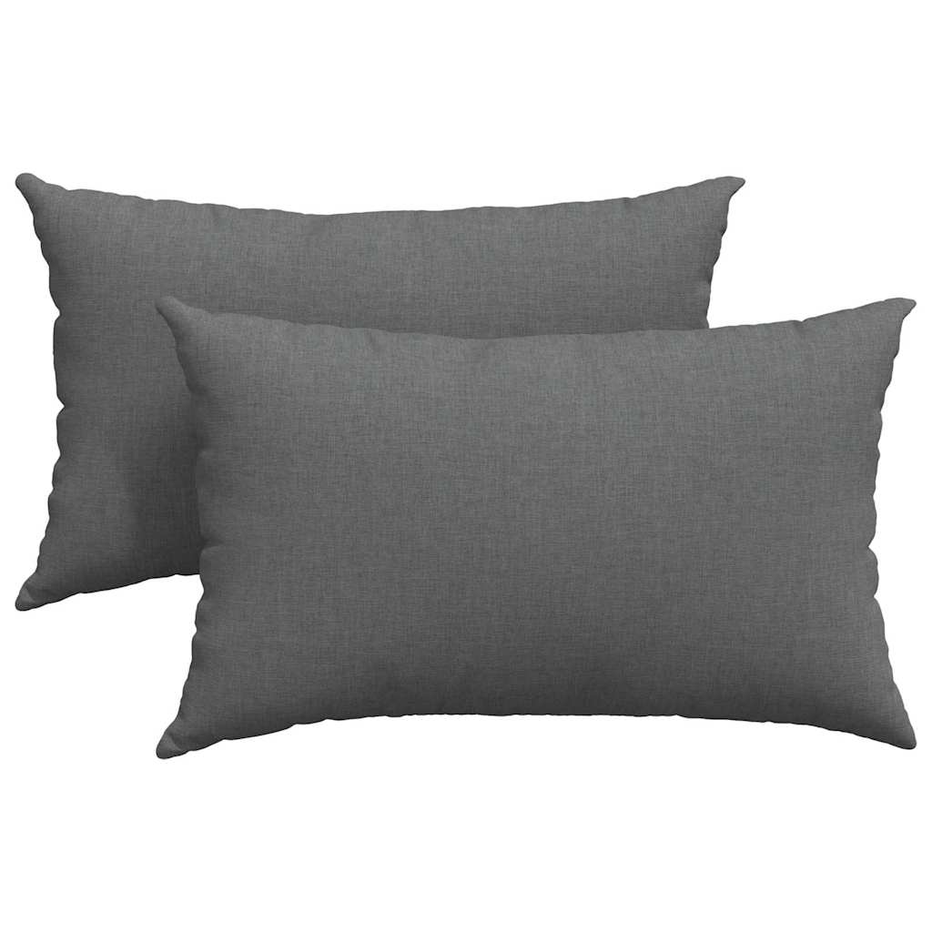 Sofapuder 2 pcs Mørkegrå 50 x 30 cm Stof