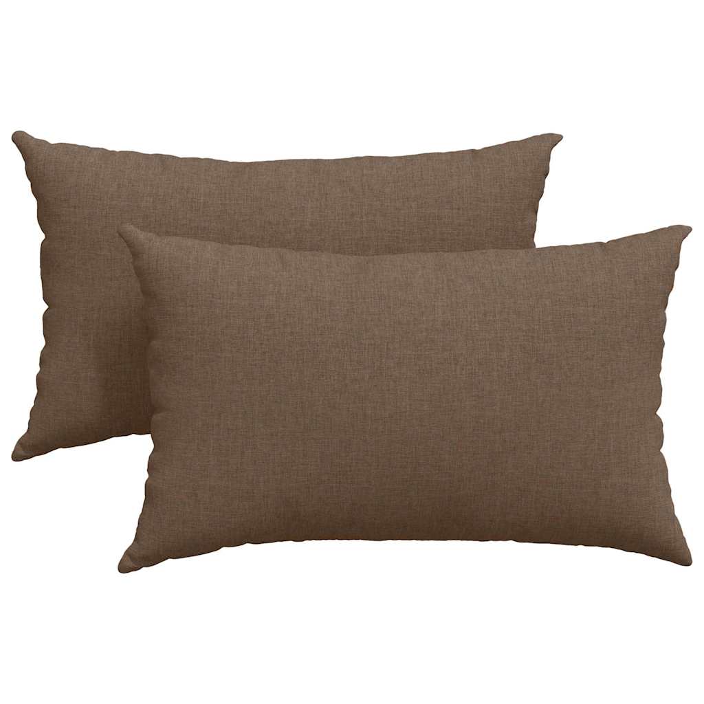 Sofapuder 2 pcs Brun 50 x 30 cm Stof