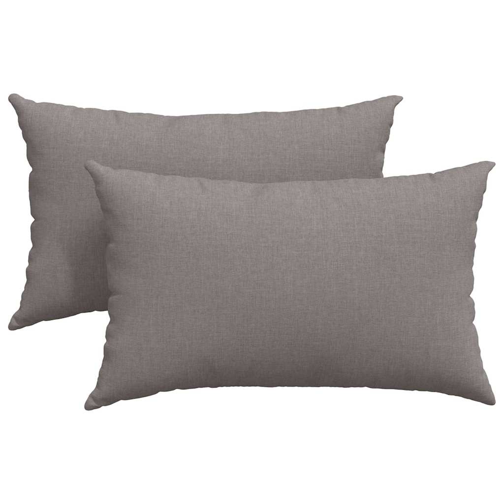 Sofapuder 2 pcs Gråbrun 50 x 30 cm Stof