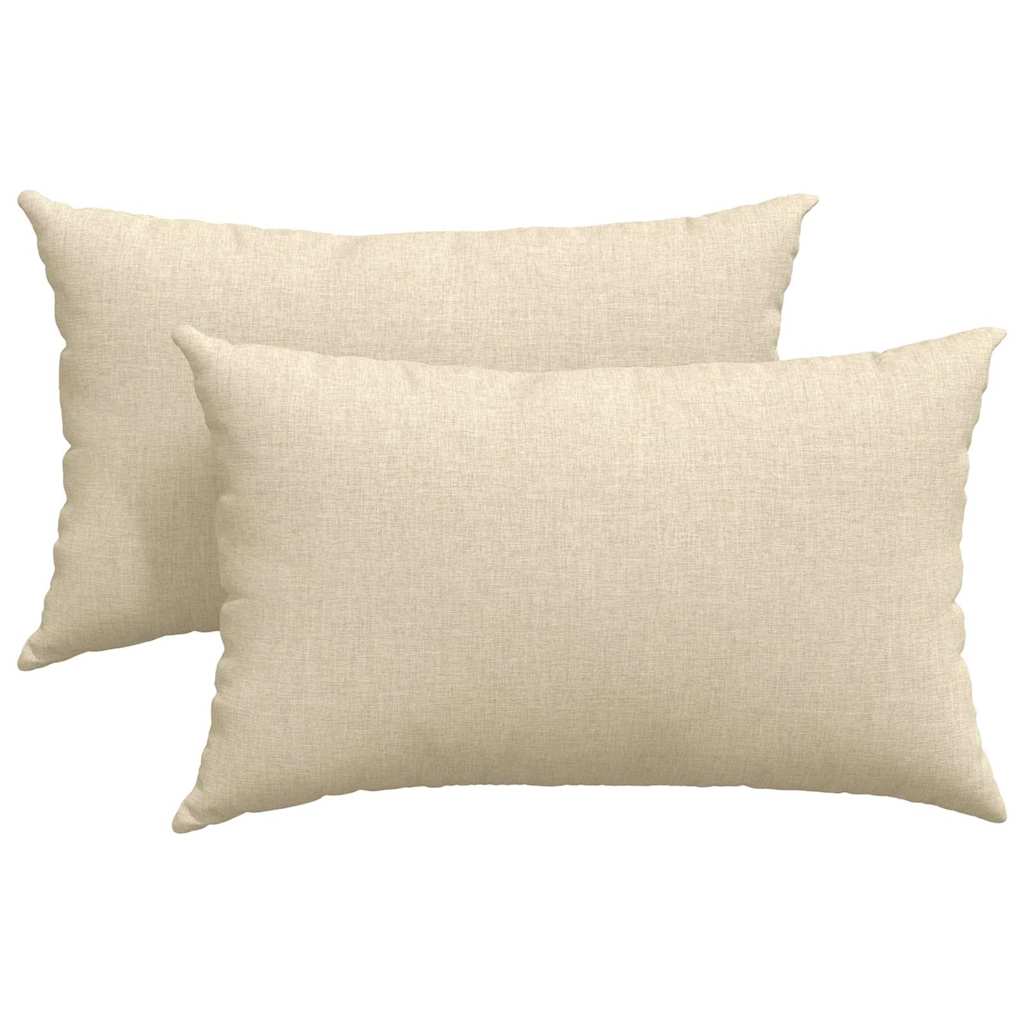 Sofapuder 2 pcs Creme 50 x 30 cm Stof