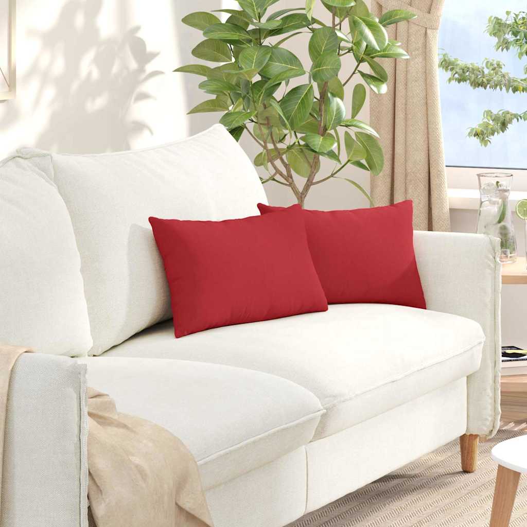 Sofapuder 2 pcs Rød 50 x 30 cm Stof