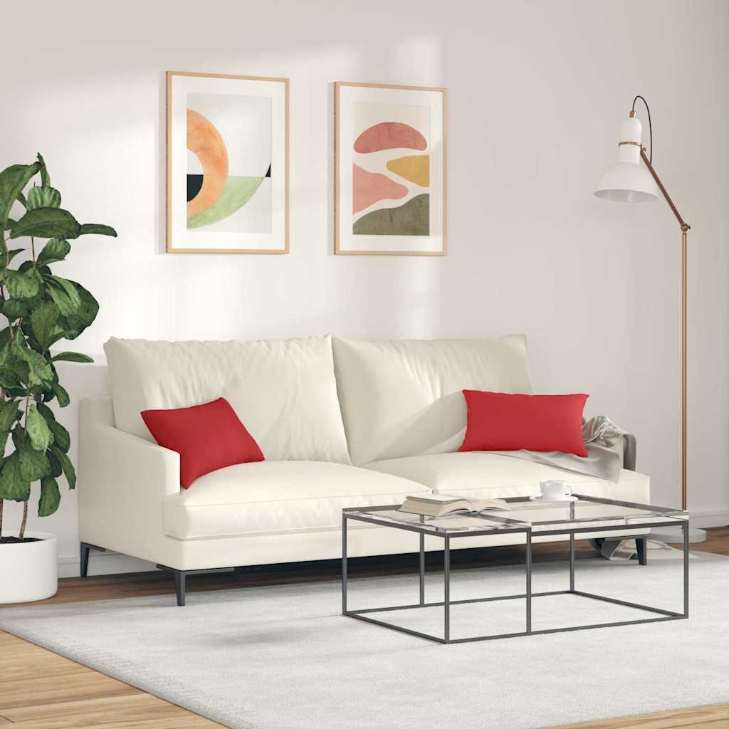 Sofapuder 2 pcs Rød 50 x 30 cm Stof