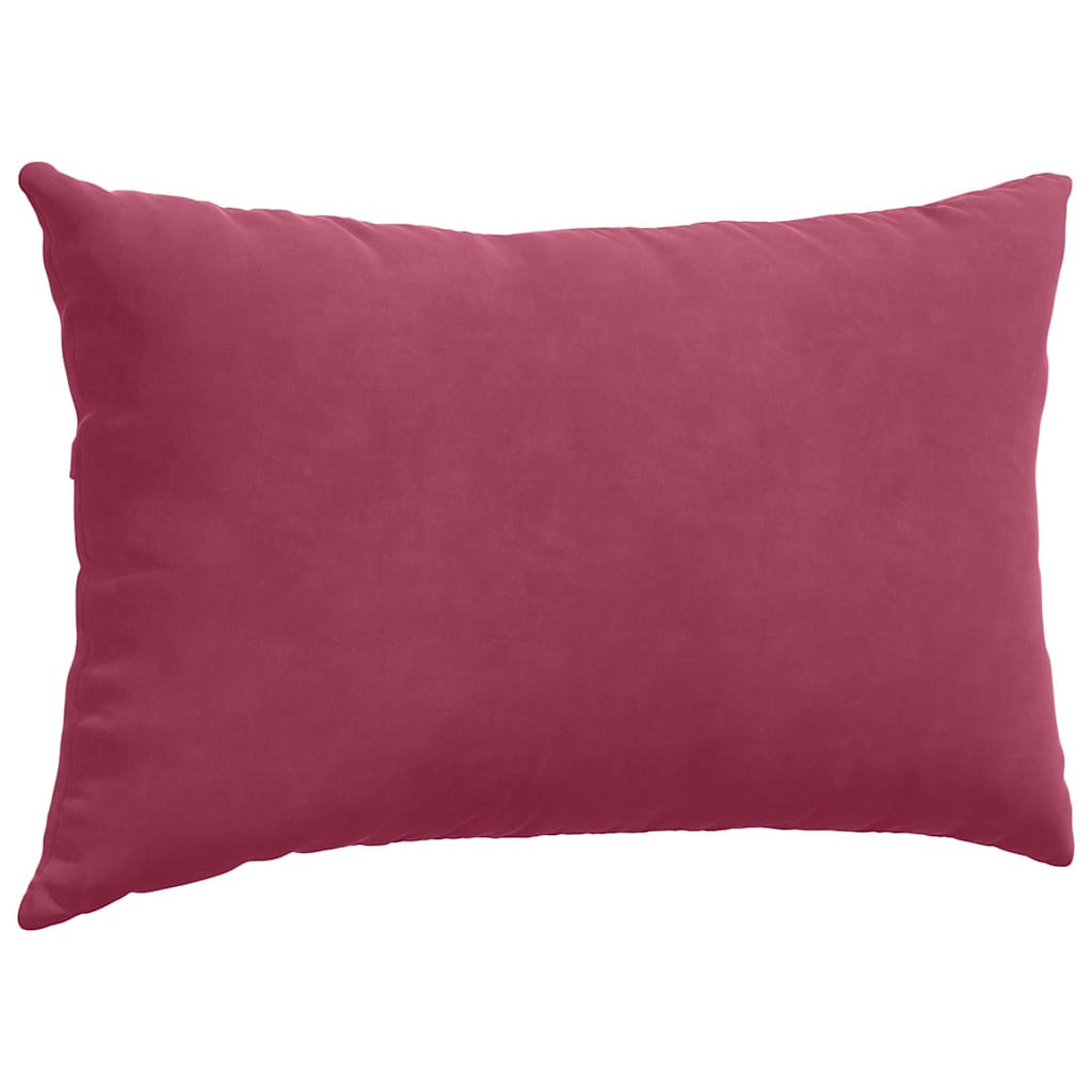 Sofapuder 2 pcs Vinrød 50 x 30 cm Velourstof